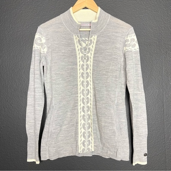 Obermeyer Wool Long Sleeve Sweater Cardigan Jacket Size Medium Women - Picture 1 of 14